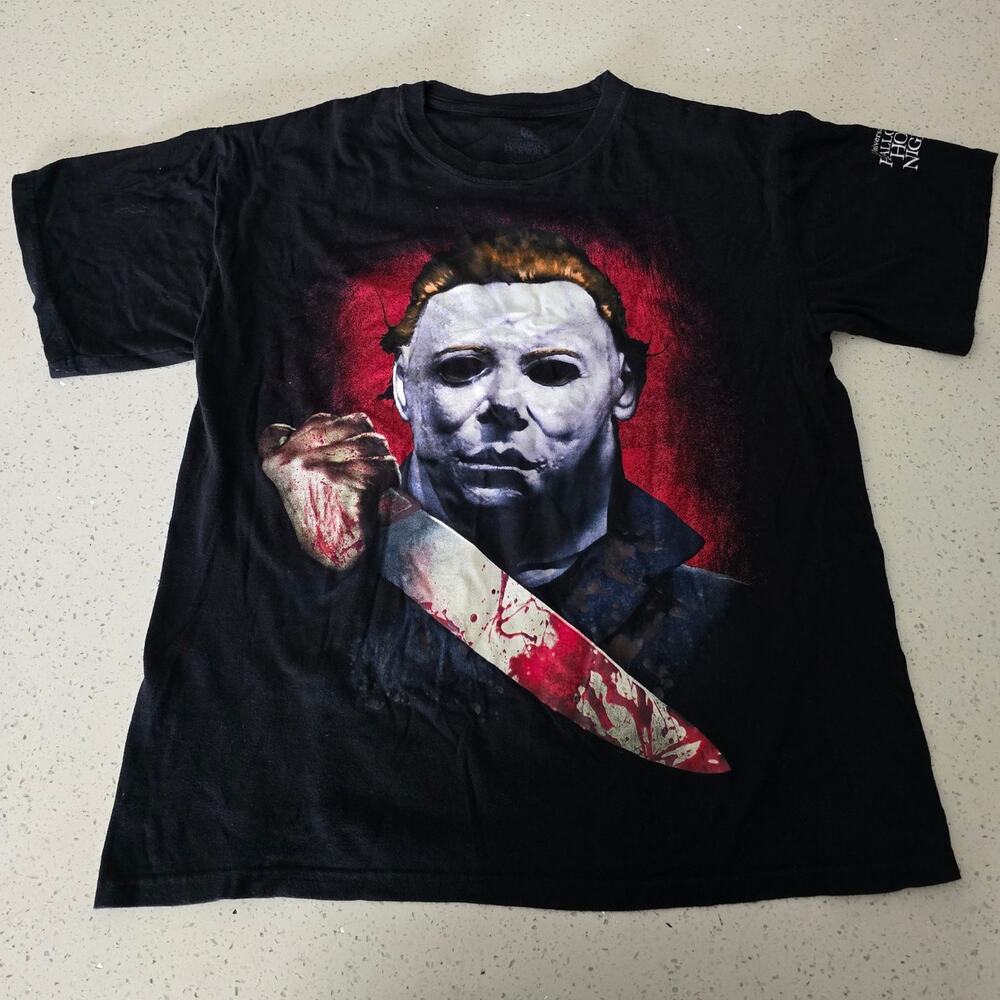 Universal Halloween Horror Nights 2016 Michael Myers graphic T-shirt Men's L